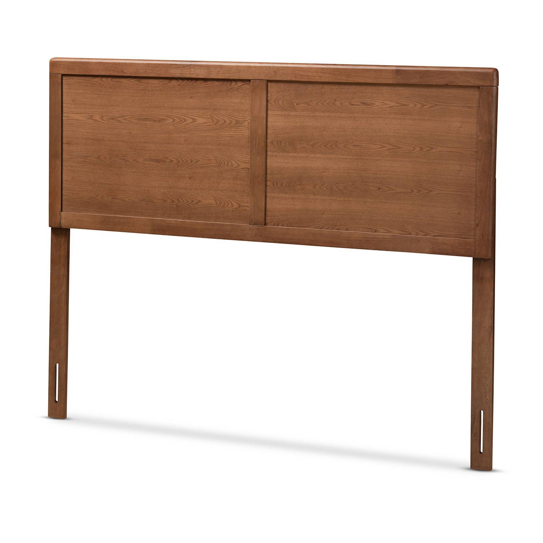 Queen Raya Walnut Finished Wood Headboard Brown - Baxton Studio: Mid-Century Design, Adjustable Height