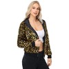 Anna-Kaci Women's Zip-Up Hoodie Jacket with Allover Sequin Embellishments and Ribbed Trim - 4 of 4
