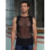 Men's Mesh Tank Top Fishnet Slim Fitted Tank Top Sleeveless Muscle Workout Tee Shirt - 2 of 4