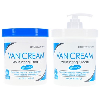 Vanicream Moisturizing Skin Cream with Pump Dispenser 16 oz & Moisturizing Skin Cream Jar 16 oz Combo Pack
