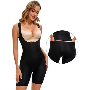 INSPIRE CHIC Women's Butt Lifter Thigh Slimmers Tummy Control Bust Back Support Body Shapers - 1 of 4
