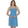 HAPPY BAY Women's House Daily Routine Evening Wear Vacation Holiday Ruffle Tube Top Short Ruched Evening Dress Dresses for Women L-XL Blue Stripe - 4 of 4