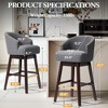 Pellebant 2pc 30 Inch Counter Height Bar Stools Kitchen Island Chairs with Back Tall Barstools Comfortable Swivel Chair - 2 of 4