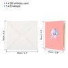Unique Bargains Butterfly Flower Thickened Paper 3D Funny Birthday Card for Friends Gift - 2 of 4