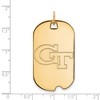 Black Bow Jewelry 14k Yellow Gold Plated Sterling Silver Georgia Tech Yellow Jackets NCAA Large Pendant - 2 of 3
