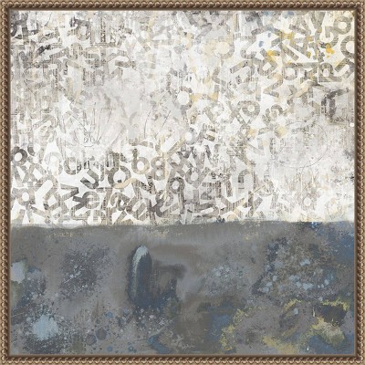 Almost There IV Abstract Canvas Print with Bronze Floater Frame