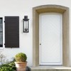 DOMETOUR 1-Pack 22.0' Outdoor Wall Lantern, Matte Black, Dusk to Dawn Sensor, Clear Glass, Weatherproof, 2-Light Design (Bulb Not Included) - 3 of 4