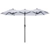 PAGED 15FT Rectangle Patio Umbrella Double Sided Outdoor Market Umbrella with Crank, Base and 12 Ribs for Garden, Poolside - 3 of 4