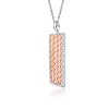 Guili Stylish Sterling Silver Two-Tone Pendant Necklace, Ideal for a Trendy, Minimal Look that Adds Subtle Glamour to Your Everyday Attire - 2 of 3