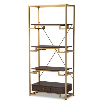 target gold bookshelf