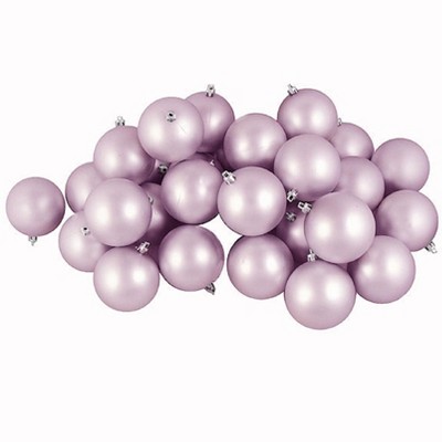 Northlight 12ct Shatterproof Matte Christmas Ball Ornament Set 4" - Purple