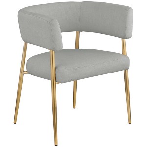 Meridian Furniture,Creston Durable Linen Textured Fabric Dining Chair - 1 of 4