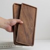 Attop 1pc Natural Walnut Wood Rectangular Tray - 11.8-Inch Large Bathroom Countertop Organizer, Polished Moisturizer - 4 of 4