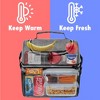 OPUX Double Decker Lunch Box Men Women, Insulated Leakproof Cooler Bag Adult Work, Dual Compartment Pail Tote Boys Girls Kids - 2 of 4
