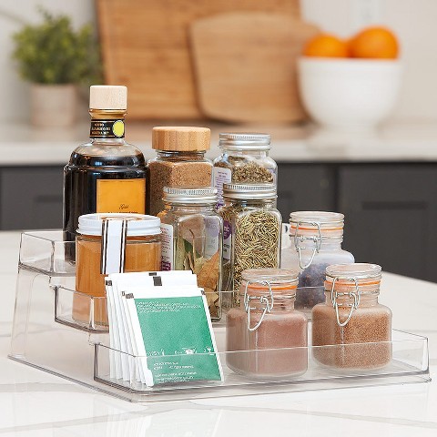 The Lakeside Collection Kitchen Countertop Spice Tiered Storage Rack -