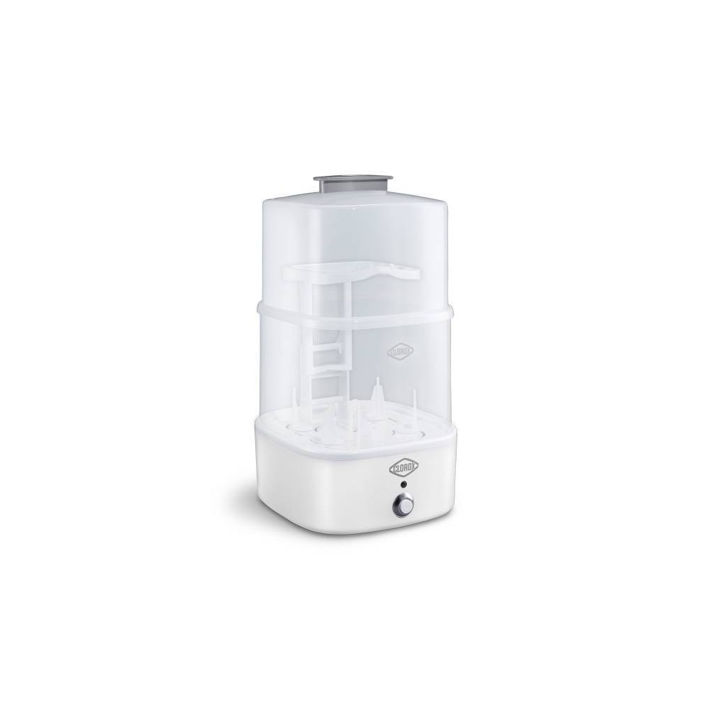 Clorox 2 Tier Steam Sanitizer 86900: Plastic Sterilization Device, White, 3-Year Warranty, Cleaning Tool Accessory