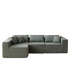 104-Inch Corduroy Modular L-Shaped Sectional Sofa, Luxury Floor Couch Set, Upholstered Indoor Furniture - 4 of 4
