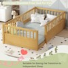 ALEXOUN Floor Bed with Fence & Door - Kids Bed Montessori Frame - Easy Assembly, No Spring Box Needed - for Playroom Bedroom - 4 of 4