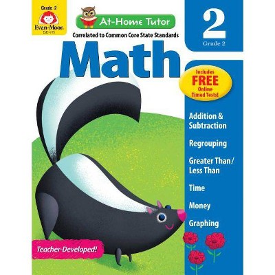 At Home Tutor Math, Grade 2 - by  Evan-Moor Educational Publishers (Paperback)