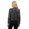 Anna-Kaci Women's Sequin Bomber Jacket with Zipper Front and Ribbed Trim - 4 of 4