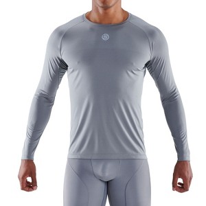 SKINS SERIES-3 MEN'S LONG SLEEVE ACTIVE TOP MID GREY - 1 of 4