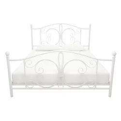 Bombay Metal Bed (Queen) - White - Dorel Home Products