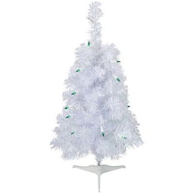 Northlight 2' Lighted Rockport White Pine Artificial Christmas Tree Green Lights