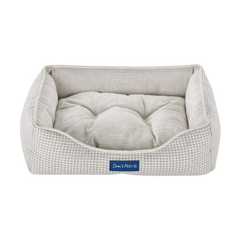 Sam s Pets Arlo Extra Small Brown Plaid Dog Bed
