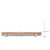 EVERLY JEWELRY | Two-Tone Silver 3/5 CT TGW 3-Station Cubic Zirconia 2 Row 5.5mm Stretch Braided Bangle - 2 of 4