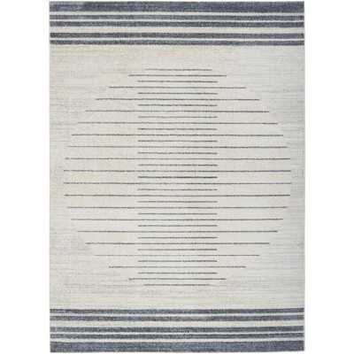 Nourison Astra Machine Washable Circle Mid-Century Modern Indoor Rug