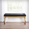 Tormayne Velvet Entryway Bench - Black - SEI - 2 of 4