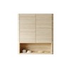 GDFStudio Wren 26" Modern Wall-Mounted Bathroom Storage Cabinet with 2 Doors and 1 Open Shelf - 3 of 4