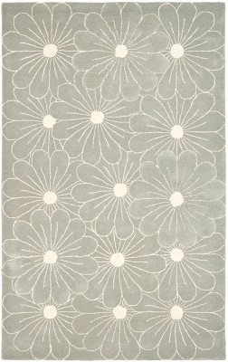 Handmade Blue Wool and Viscose Tufted Area Rug