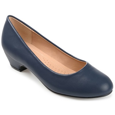 Journee Womens Saar Comfort Insole Round Toe Kitten Heel Pumps