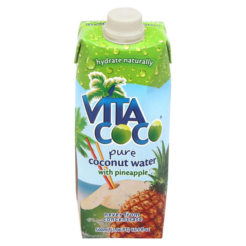 Vita Coco Pure Coconut Water Pineapple - 16.9 fl oz Carton, 2 of 4