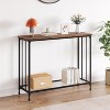 Console Table, Sofa Tables Narrow Entryway Table with Glass Shelf and Metal Frame - 3 of 4