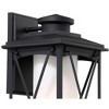 Minka Lavery Modern Outdoor Wall Light Fixture Matte Black 18" Etched Opal Glass Shade for Post Exterior Deck Porch Yard Patio - 3 of 3