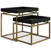 WyndenHall Audrina 2pc Nesting Table Black/Gold: Contemporary Rectangle Side Tables, Metal Frame, No Assembly Required - 4 of 4