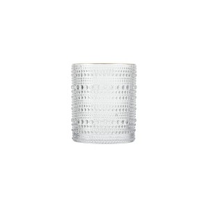 10oz Vintage Beaded Glass Short Tumbler - 1 of 3