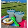Dos Sueños Mexican Hand Blown Glassware Combo Set - Aqua Rim Pitcher and Stemless Margarita Glasses - 4 of 4