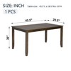 SereneCUSH Square/Rectangle Wooden Square Dining Table, Kitchen Table for Small Space, 4/6 Person Dining Table for Kitchen Dinning Room, Dark Walnut - 2 of 4