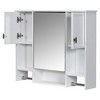 35'' x 28'' Bathroom Medicine Cabinet With Mirror Towels Bar Bathroom Wall Mounted Cabinet Wooden Hanging Cabinet Medicine Cabinets - 4 of 4
