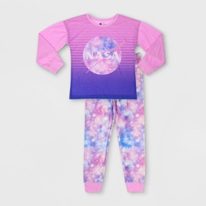 Girls' NASA 2pc Pajama Set - Pink - 1 of 4