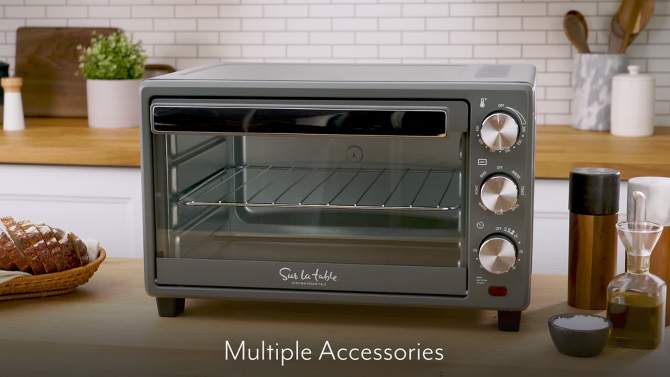 Sur La Table Kitchen Essentials 22L Air Fryer Toaster Oven - Cool Gray, 2 of 14, play video