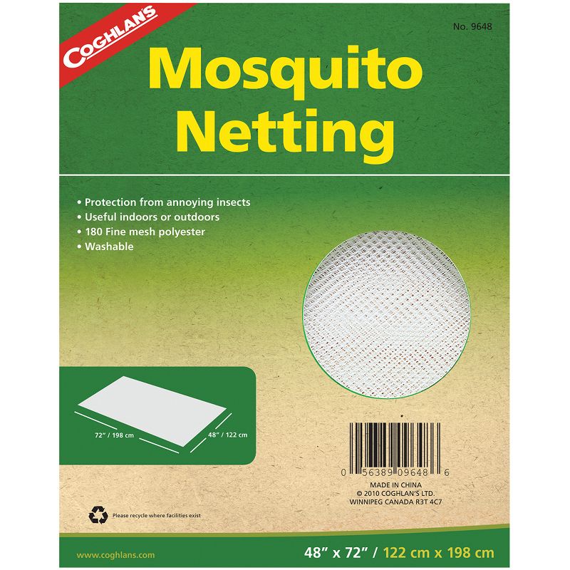 Coghlan's Mosquito Netting, 48" x 72", Mesh Polyester Net Protects from Insects, 1 of 4