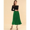 INSPIRE CHIC Women's Party Elastic Waist Metallic Shiny Accordion Pleated Midi Skirt - 3 of 4