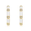 Guili Kids 14K Gold Plated Hoop Earrings with Enamel and Cubic Zirconia, Featuring Vibrant Design in Gold, Pink, Red, and White for Stylish Young Fans - 2 of 3
