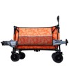 VisioGear Folding Wagon Cart with Bonus Picnic Mat, Drink Holders, and Side Pocket for Camping, Sports, Orange Print, 37.4"*23.03"*38.98" - 2 of 4