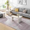 Airsurfer 47.24*23.62 and 35.43*31.49 inch Rectangle Wood Detachable Coffee Table,Single L Shape Farmhouse Coffee Table for Dining Room,Garden - 4 of 4