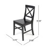 Modern Dining Chairs Set of 2, Farmhouse Acacia Wooden Dining Chairs, Armless Kitchen Chair-Christopher Knight Home - image 3 of 4